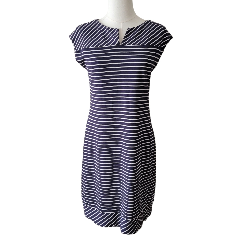 Banana Republic Blue & White Striped Sleeveless Dress Size Medium